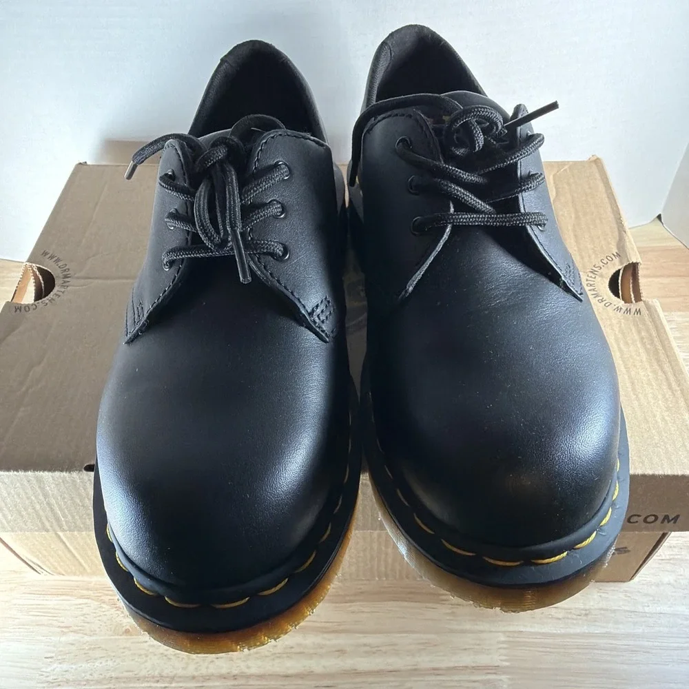Doc Dr. Martens 1461 SR Women's 8 Men's 7 Slip Resistant Safety Work Shoes Black